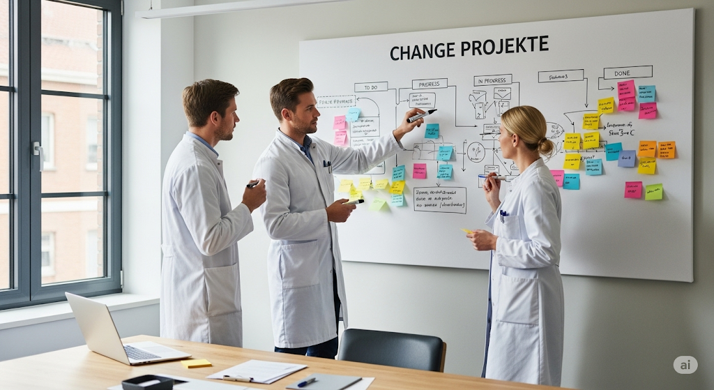 Change Kommunikation im Krankenhaus - Ärzt:innen diskutieren aktuelle Change Projekte